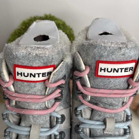Hunter Women’s Felt Commando Boots Size 7/Euro/38 Frosted Grey - Picture 8 of 10